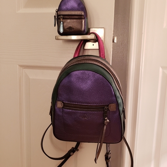 COACH COLOR BLOCKED BACKPACK W/MATCHING MINI - Picture 6 of 6
